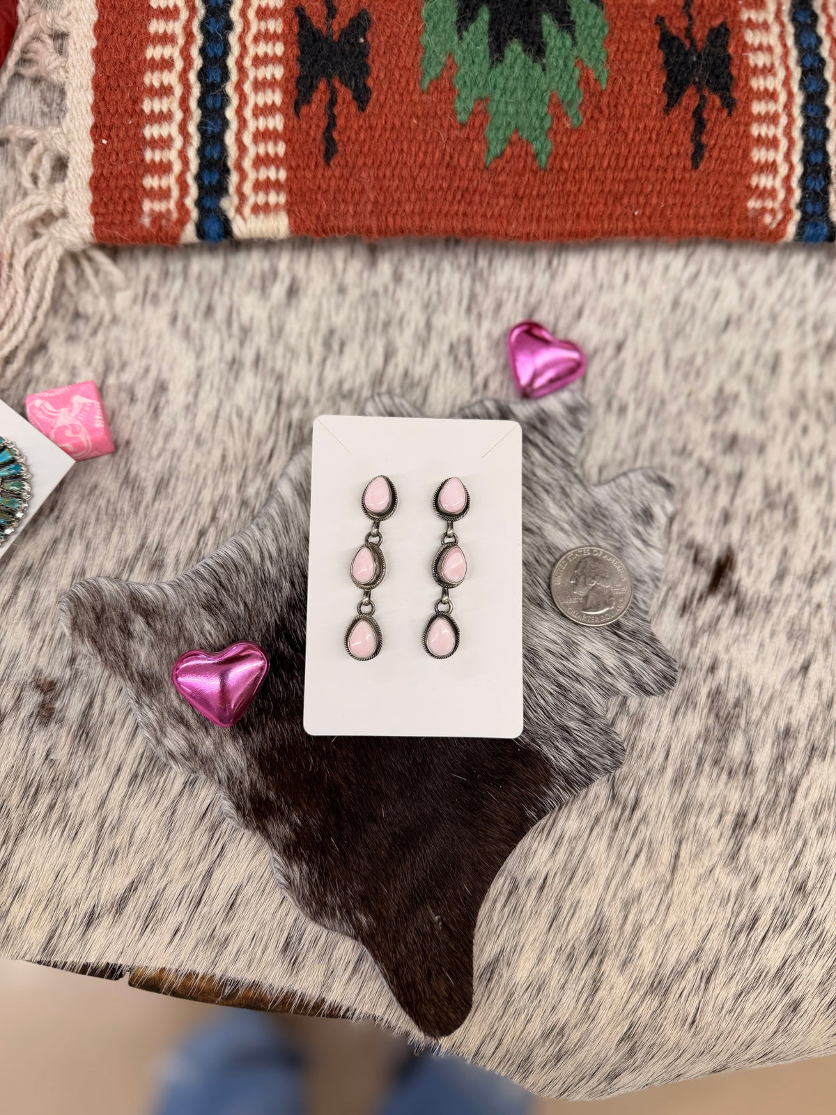 The Paisley Pink Conch Earrings