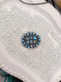 The Golden Hills Turquoise Cluster Buckle