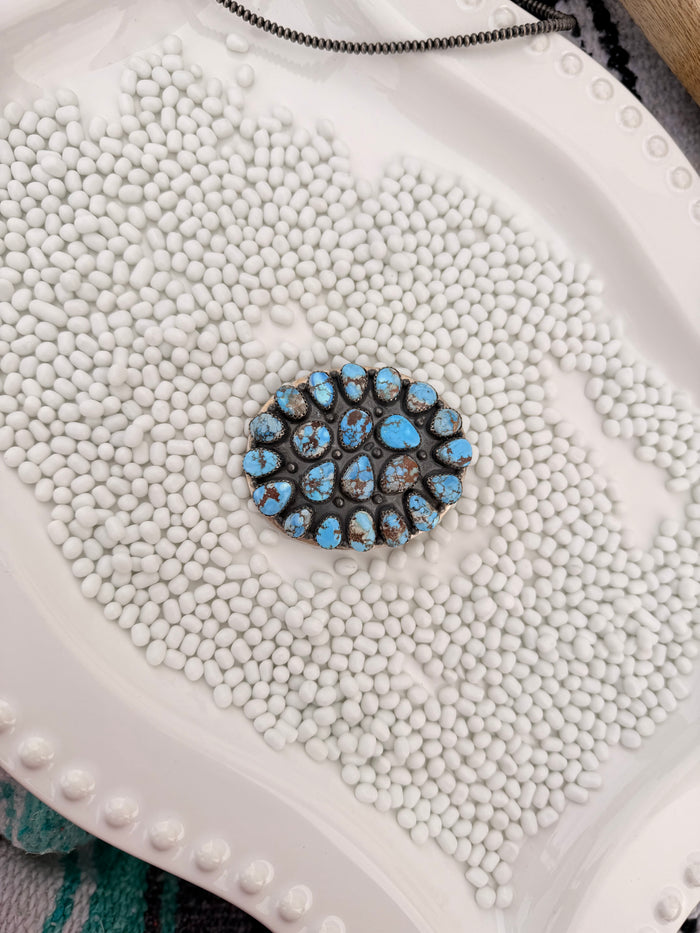 The Golden Hills Turquoise Cluster Buckle