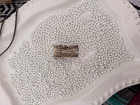 The Silver Stamped Hair Slide w/ Turquoise