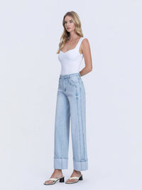 The Waycee Light Wash double seam Jeans