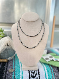 Black Onxy and Sterling Silver Pearls