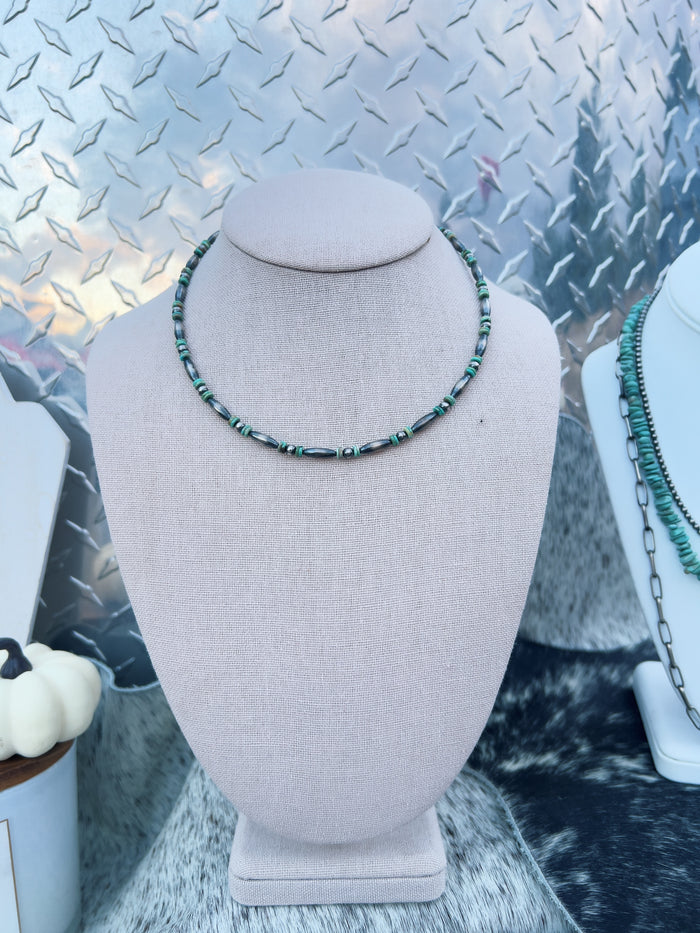 The Torpedo Pearls with green/blue Turquoise