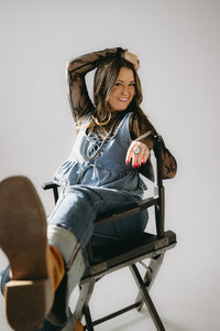 The Rilee Denim Bow Top