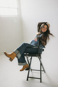 The Rilee Denim Bow Top