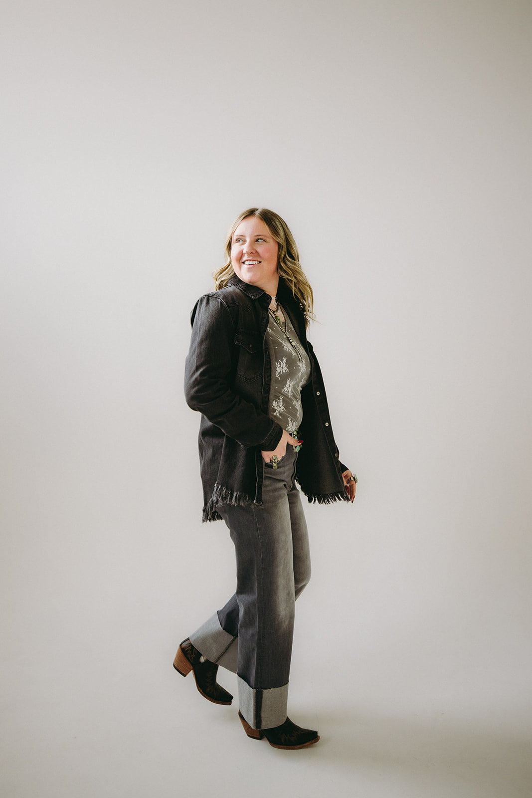 The Cassie Classic Black Denim Jacket