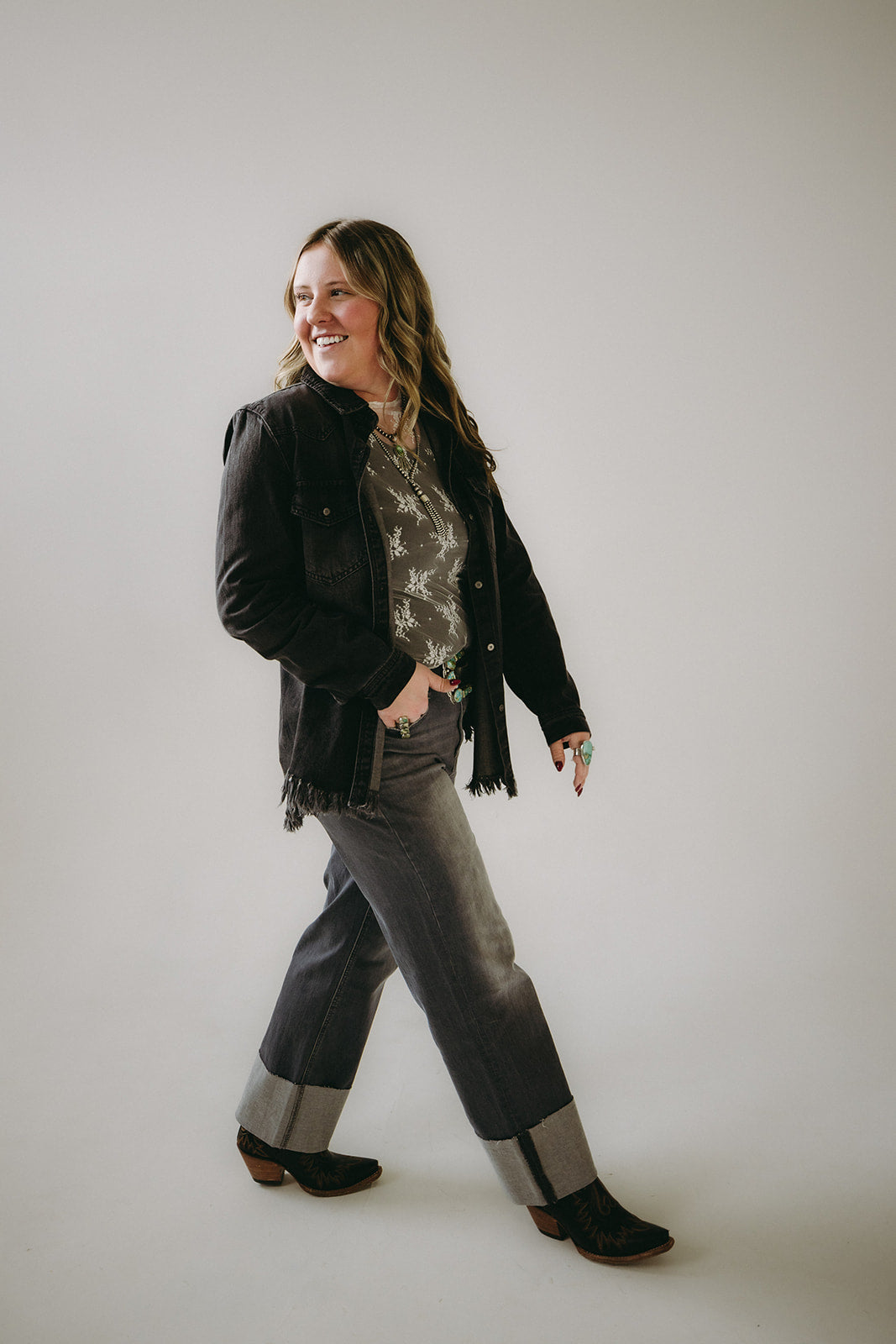 The Cassie Classic Black Denim Jacket