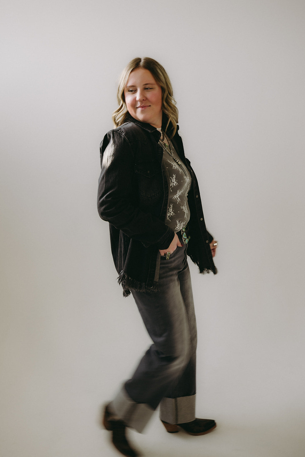 The Cassie Classic Black Denim Jacket