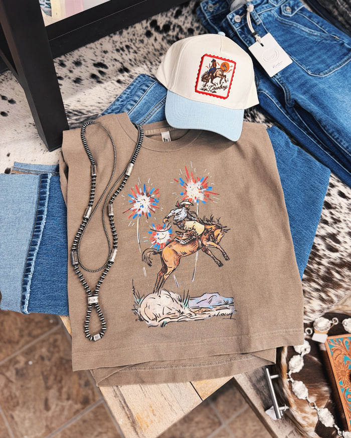 The Fireworks Bronc Rider Muscle Tank