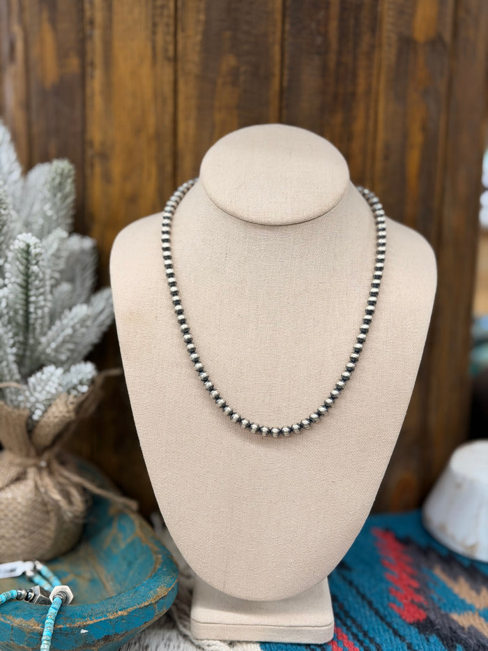 The Anitia 6mm Silver Pearl necklace