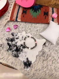 The Payton Pink and Pearls Strech Braclett