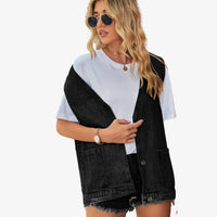 The Black Denim Vest Oversized