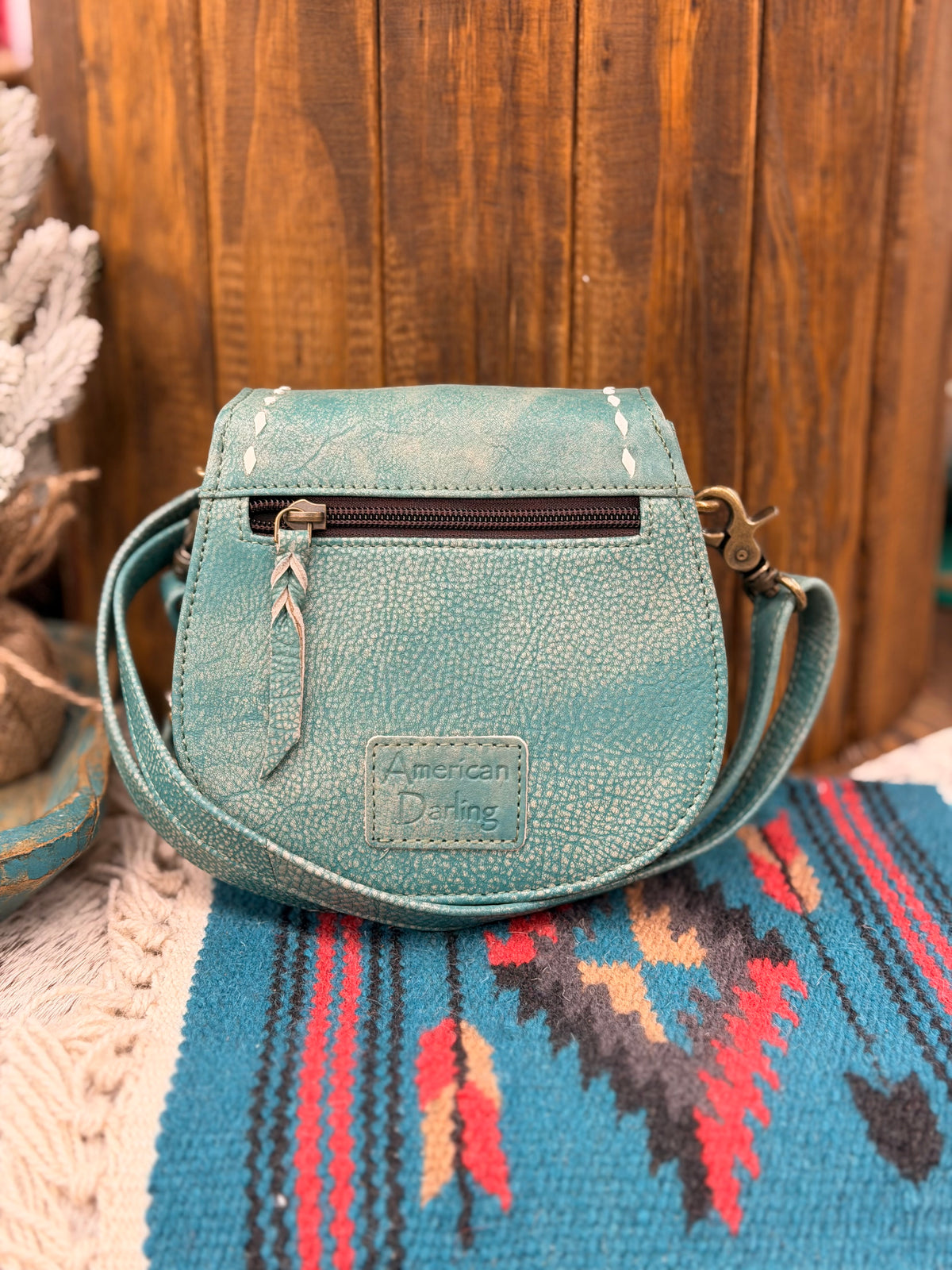 The Tortise Turquoise Stitched