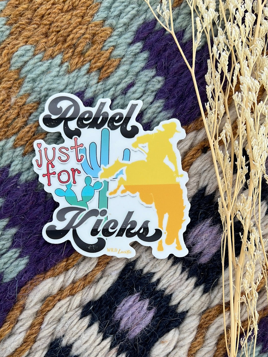 Rebel just for kicks sticker