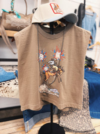 The Fireworks Bronc Rider Muscle Tank