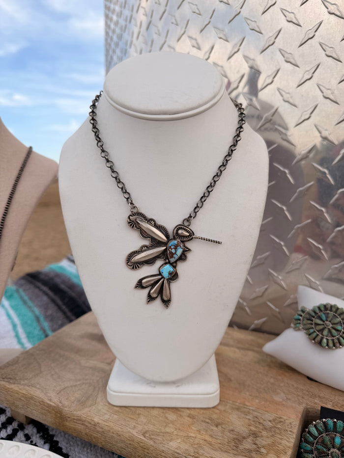 The Golden Hills Hummingbird necklace
