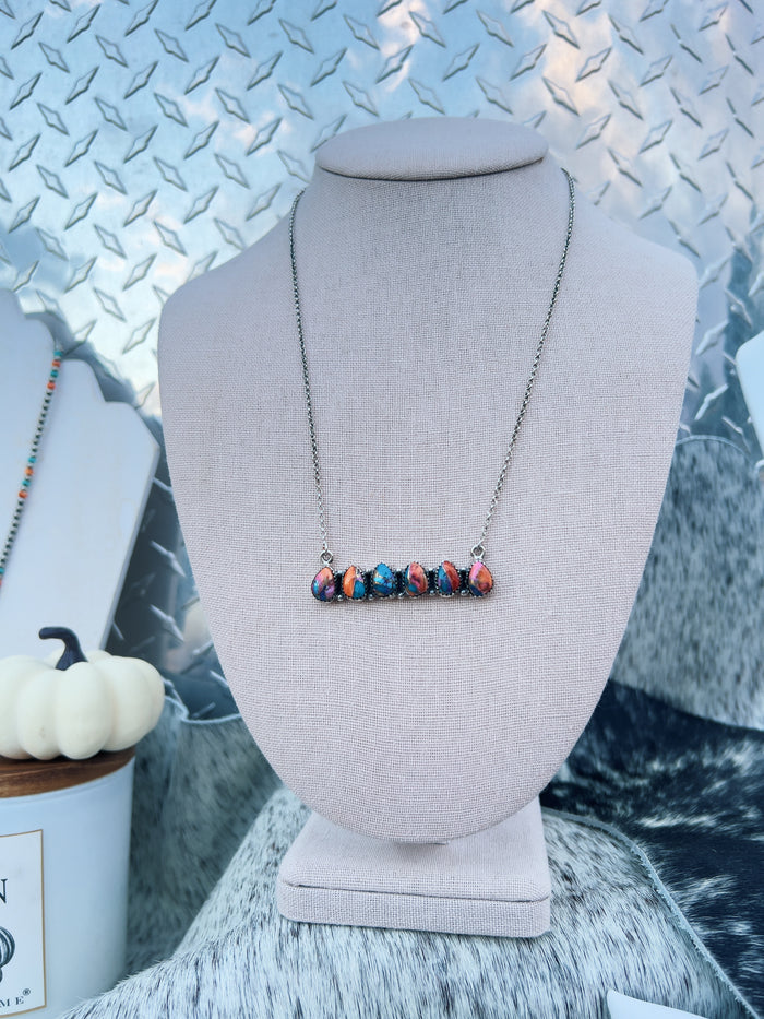 The Six Stone Pink Dahlia Necklace