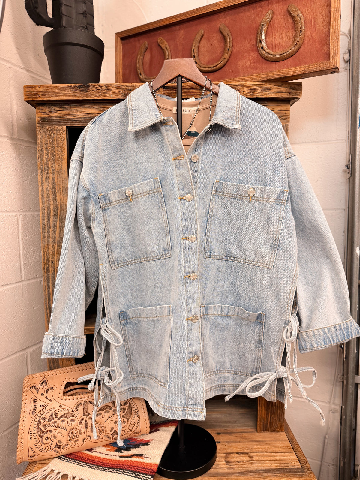 Your Grandmas Denim Jacket w/ Bows