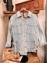 Your Grandmas Denim Jacket w/ Bows