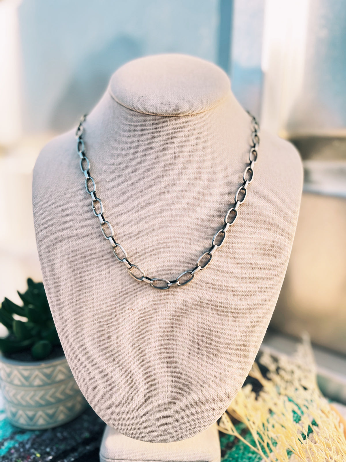 Sterling Silver Link rope necklace