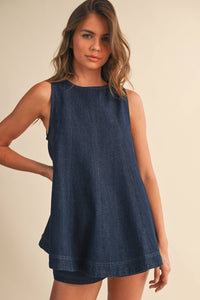 Denim Top and Short SET