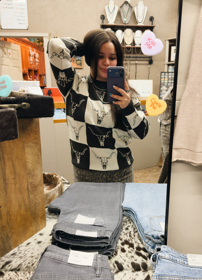 The Checkered Cow Skulls