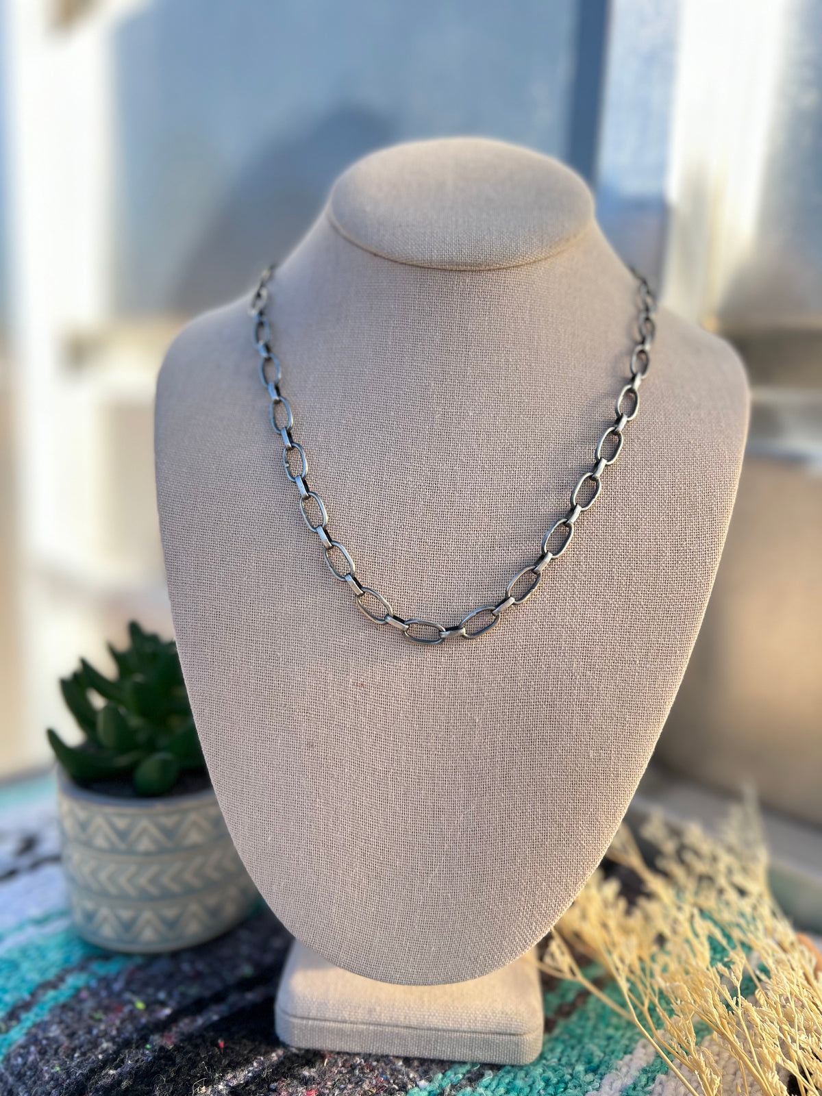 Sterling Silver Link rope necklace