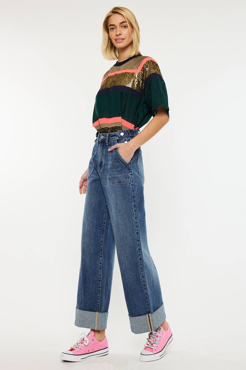 The Kelly Jo Ultra High Rise Wide Leg Trouser