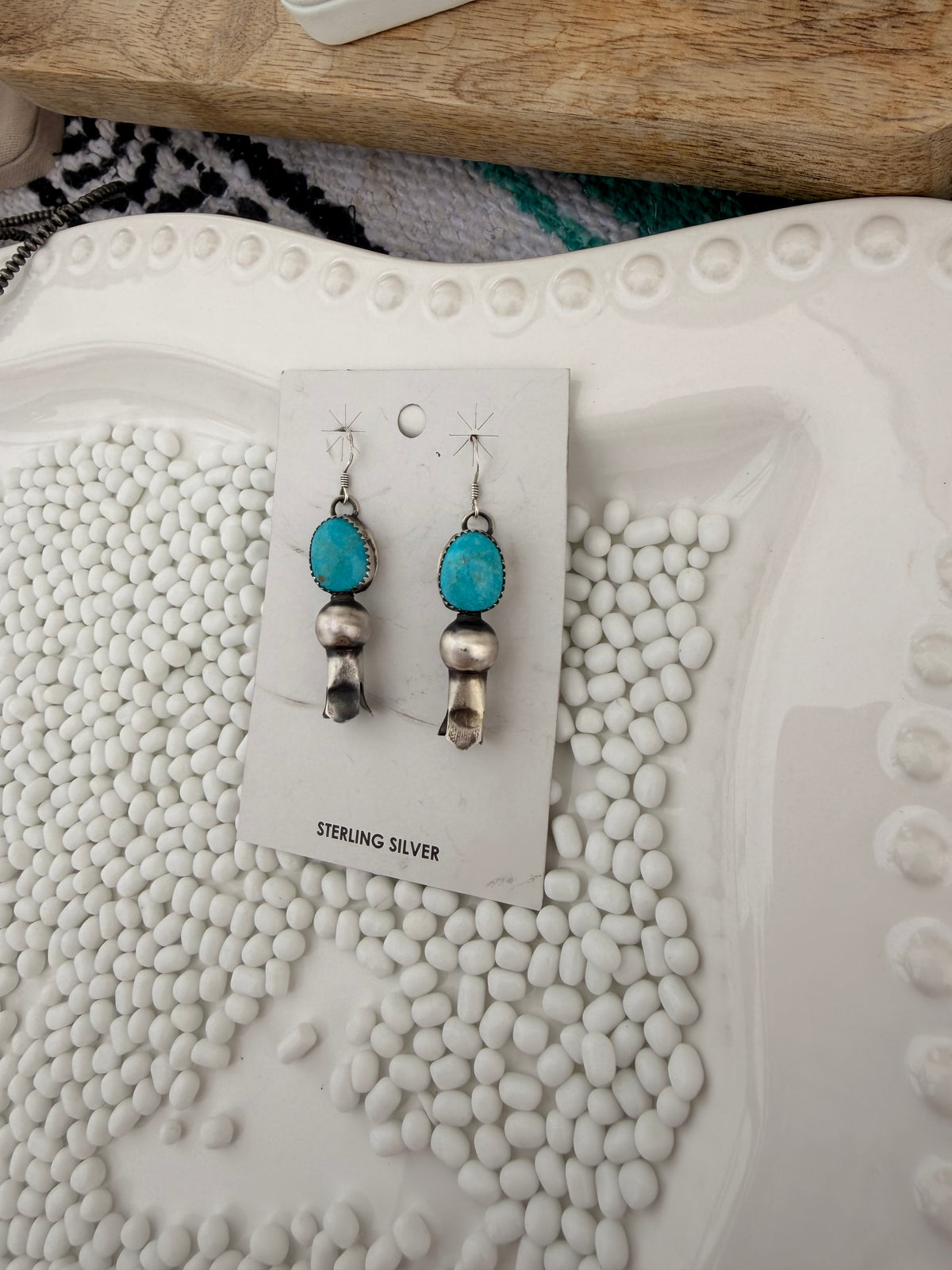 The Kingman Turquoise w/ Blossoms earrings