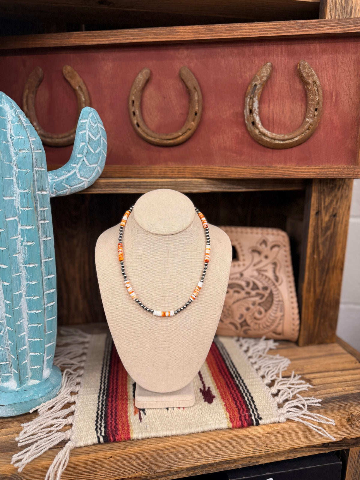 The Spiny Oyster x Sterling pearl necklace