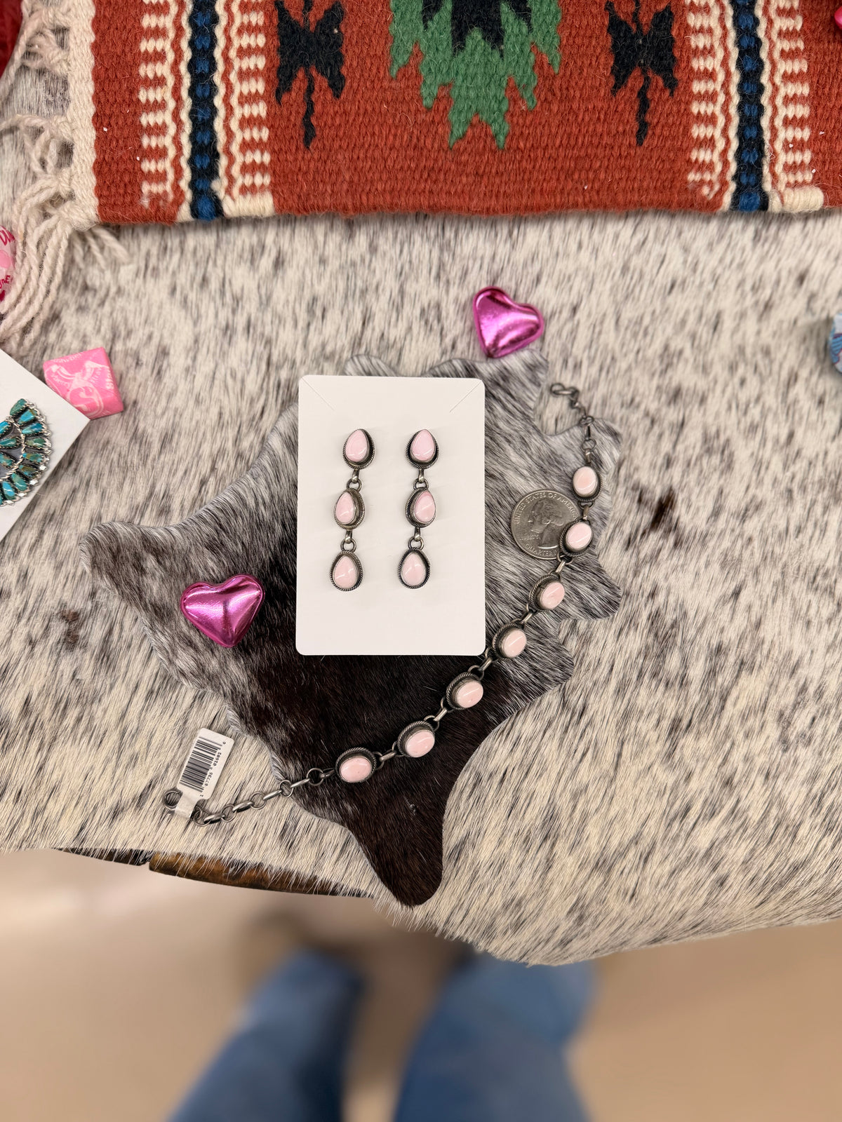 The Paisley Pink Conch Earrings