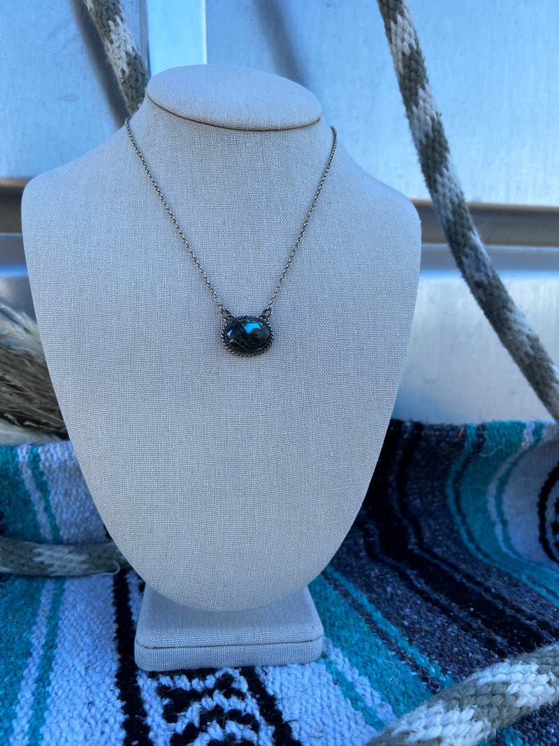 White Buffalo & Turquoise Necklace