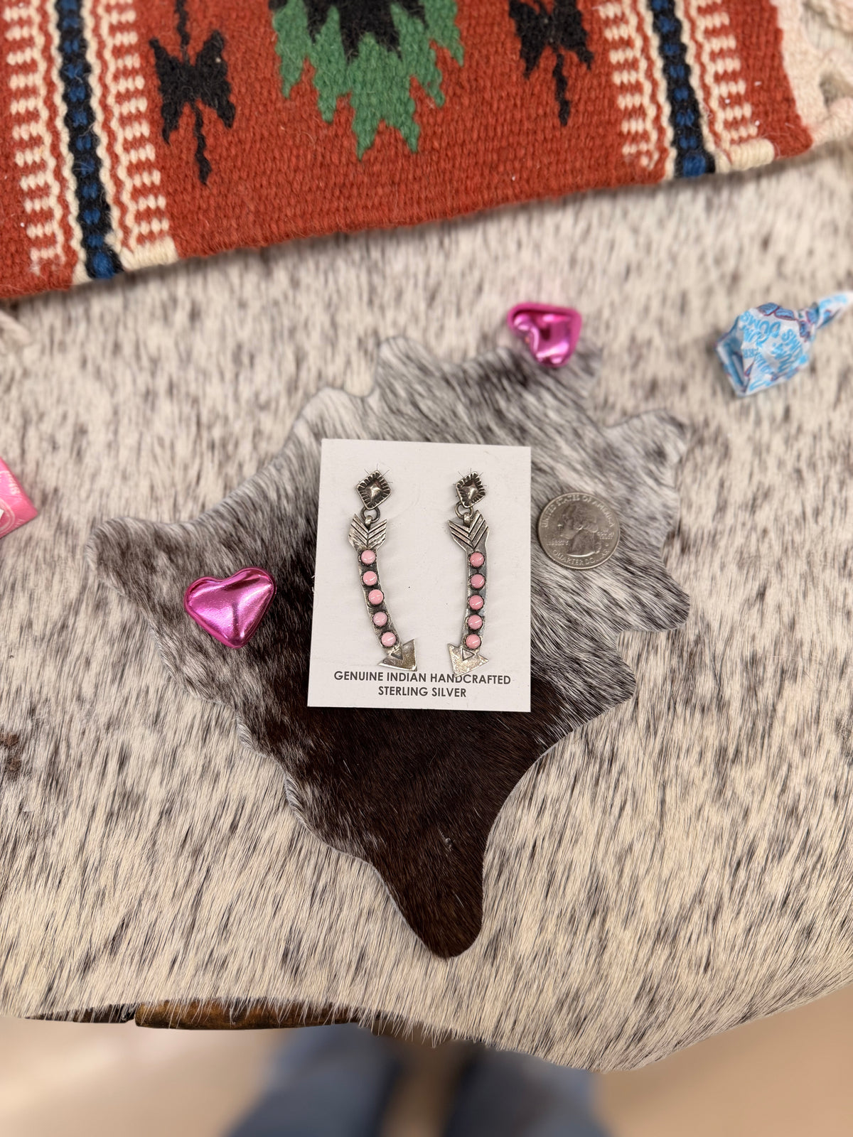 The Lucy Pink Arrows Earrings