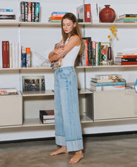 The Waycee Light Wash double seam Jeans