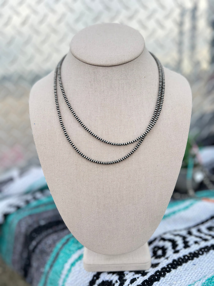 The 3mm Long Pearl Necklace