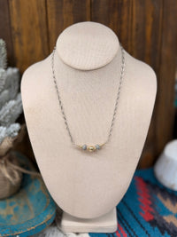 The Tika Gold x Silver pearl Necklace