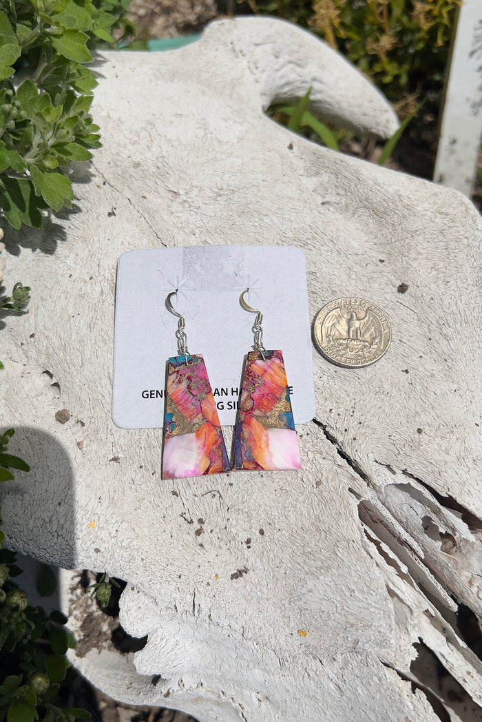 The Pink Dahlia Dangle Earrings
