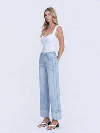 The Waycee Light Wash double seam Jeans