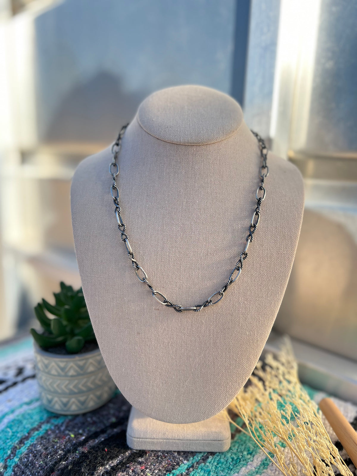 Twisted Silver Rope necklace