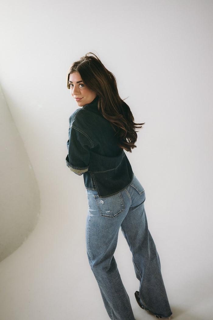 The Josie Wide Leg Jeans w/ Raw Hem