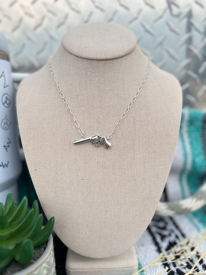 The Silver Pistol Necklace