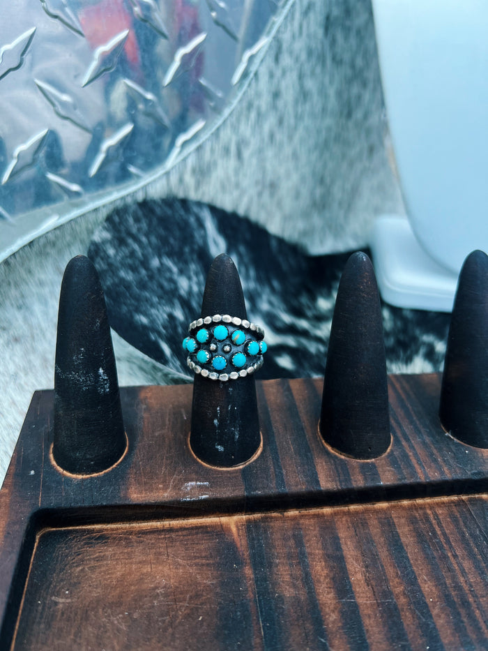 The Dani 10 Stone Turquoise Ring