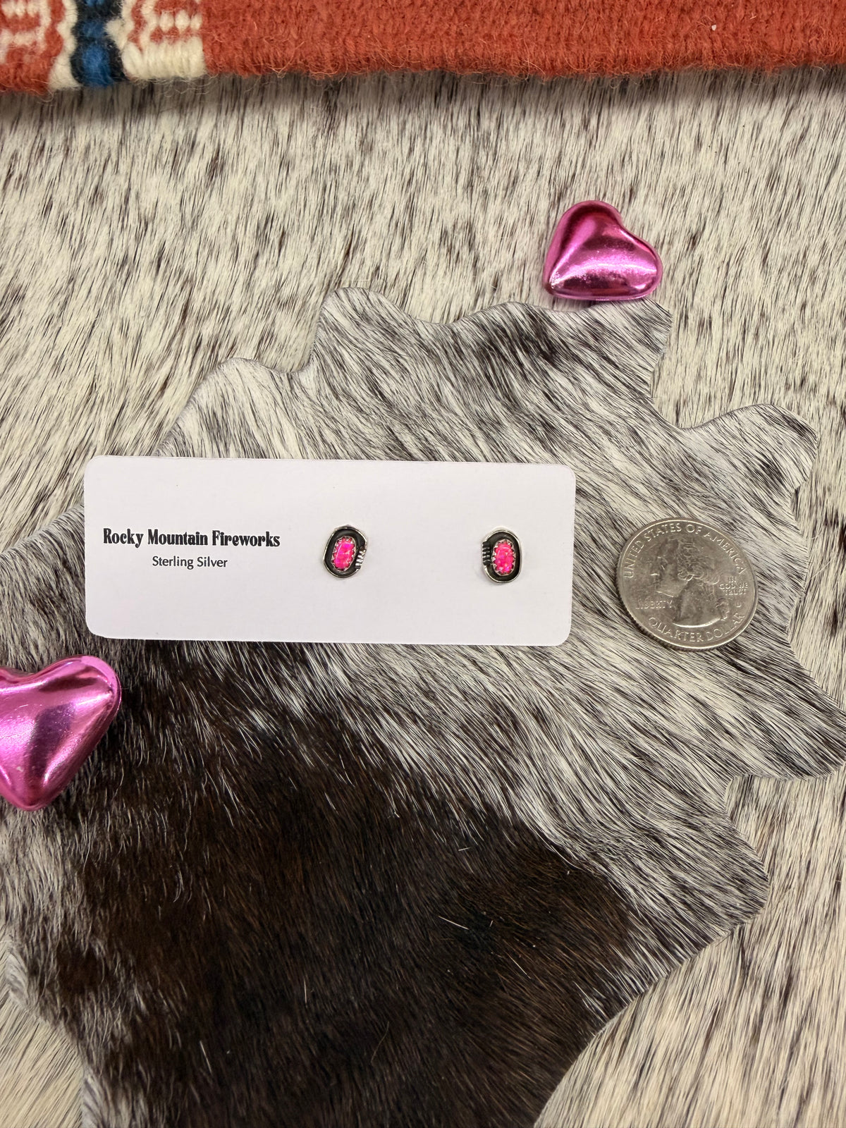 The Pink Opal Stud Earrings