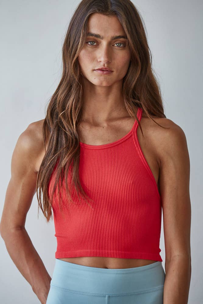 The Red Halter Neck Top