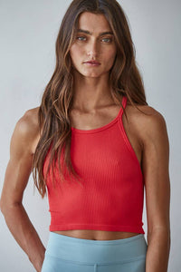 The Red Halter Neck Top