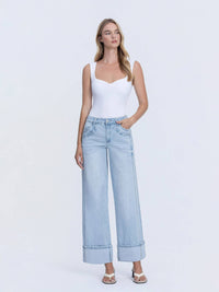 The Waycee Light Wash double seam Jeans