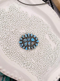 The Golden Hills Turquoise Cluster Buckle