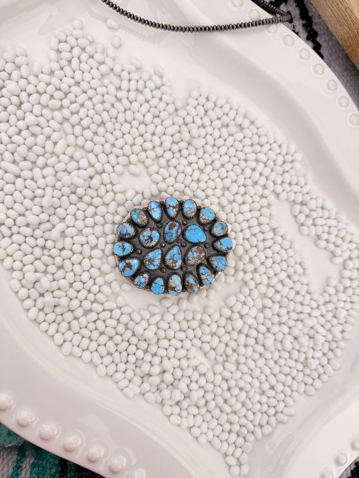 The Golden Hills Turquoise Cluster Buckle