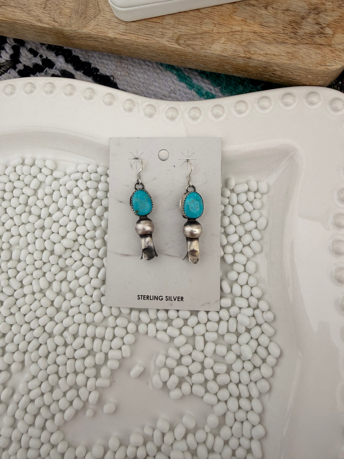 The Kingman Turquoise w/ Blossoms earrings