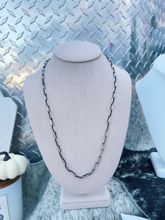 The 24" Silver Linked Chain necklace